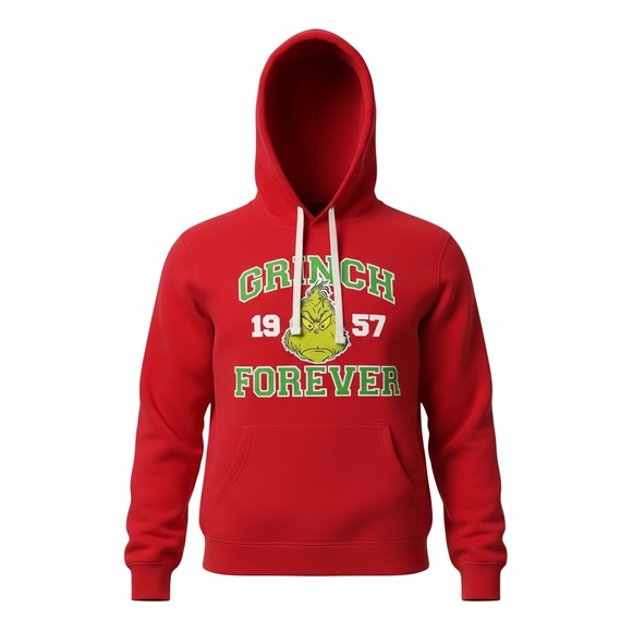 Dr. Seuss Other - Dr. Seuss Red Christmas Festive Grinch Hoodie